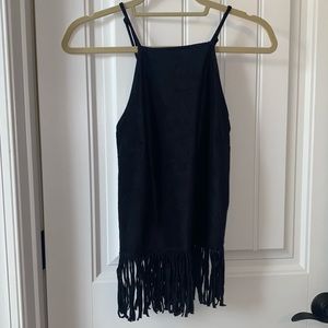 black express fringe top
